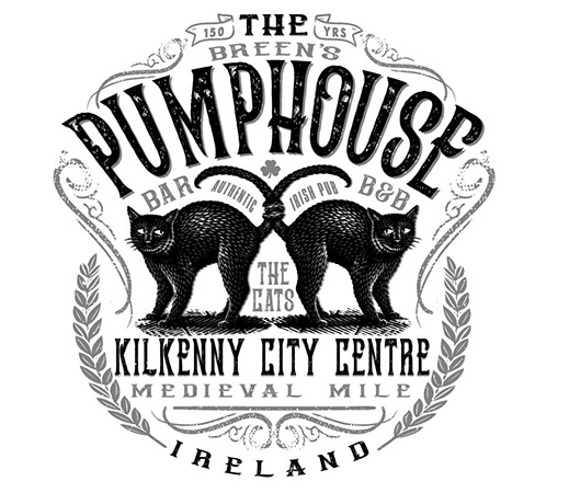 The Pumphouse Bar Ireland Tee by Greg Dampier - Illustrator & Graphic Artist of Portland, Oregon