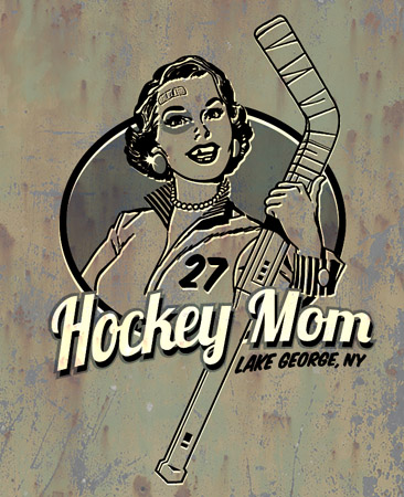 Hockey Mom Lake George by Greg Dampier - Illustrator & Graphic Artist of Portland, Oregon