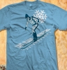 T Shirts • Travel Souvenir • Downhill Ski Tee Rileys Lake George by Greg Dampier All Rights Reserved.