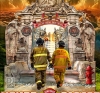 Illustration • Full Color • Oceola Co Fallen Firefighters Memorial Close by Greg Dampier All Rights Reserved.