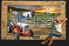 Illustration • Full Color • Mnorth Country Girl Tractor Farm by Greg Dampier All Rights Reserved.