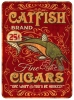T Shirts • Travel Souvenir • Vintage Catfish Cigars Tin Sign by Greg Dampier All Rights Reserved.