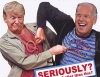 Truth A Ganda • Trump Biden Dumb And Dumber Poster Truthaganda Close by Greg Dampier All Rights Reserved.